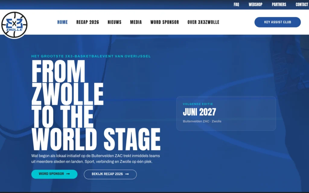 Homepage van 3x3Zwolle