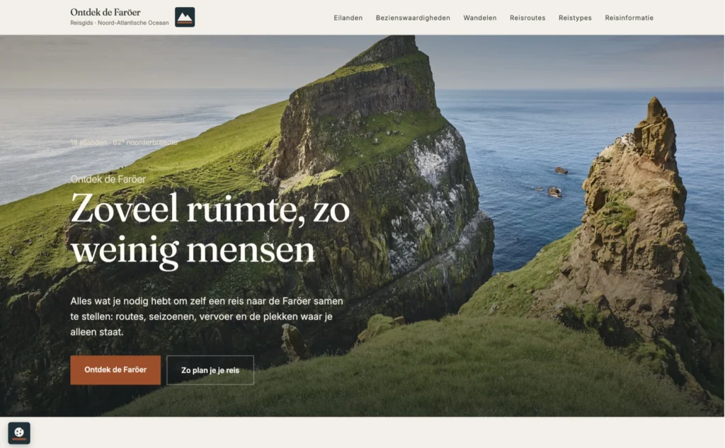 Homepage van Ontdek de Faröer